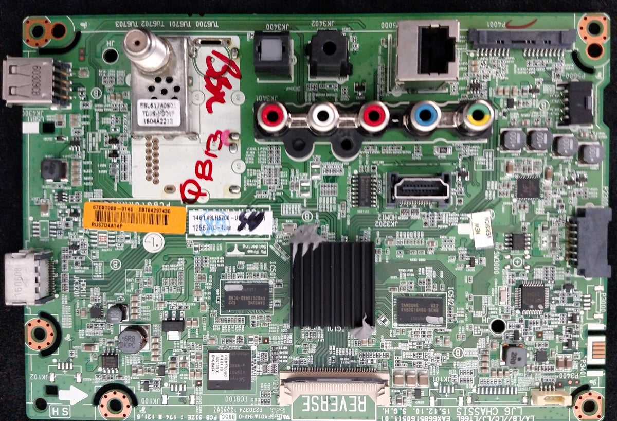 EBT64297432 LG Main Board for 49LH570A-UE, EAX66851605, 49LH5700-UD, 49LH570A-UE, 49LH570A-UE.BUSGLOR