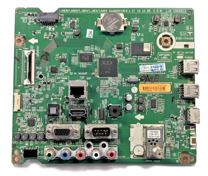 EBT64315603 LG Main Board, EAX66921904(1.0), 68EBT000-00C8, 55LW540S-UA