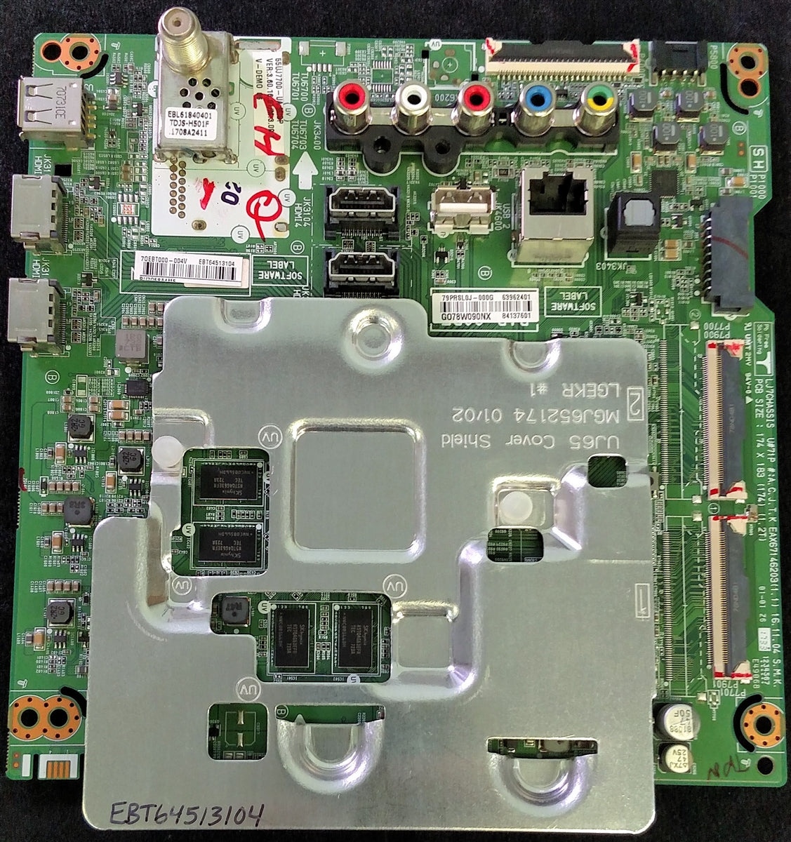 EBT64513104 LG Main Board, EAX67146203(1.1), 63962401, 84137601, 70EBT000, 55UJ7700-UA.AUSYLJR