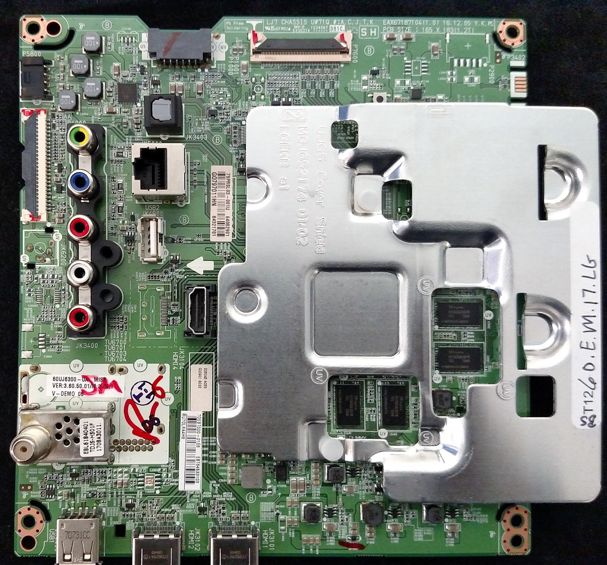 EBT64533103 LG Main Board, EAX67187104(1.0), 79PRSL03, UA.AUSYLOR, 60UJ6300-UA