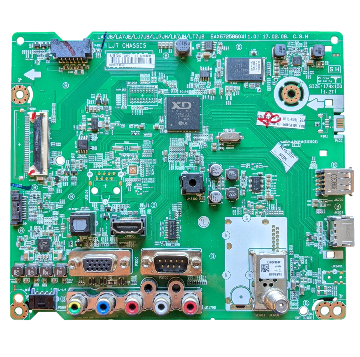 EBT64633205 LG Main Board, EAX67258604(1.0), 55LV340H-UA