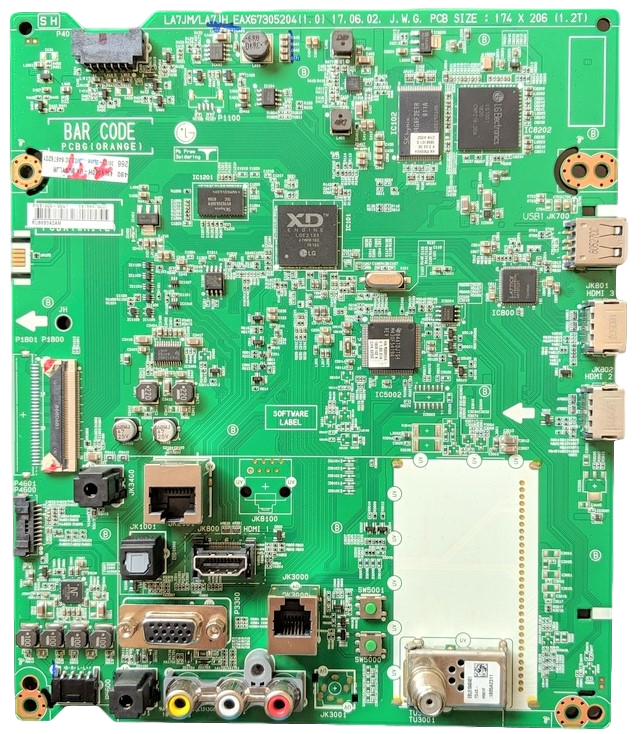 EBT64676201 LG Main Board, EAX67305204(1.0),  EAX67305204, EAX67305203, 49LV560H-UA