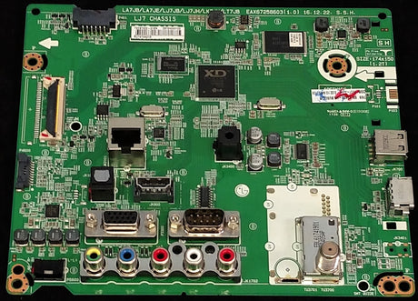 EBT64693109 LG MAIN BOARD, EAX672558603(1.0), 64693109, 55LV340C-UE, 55LV340C-UB.BUSCLJR