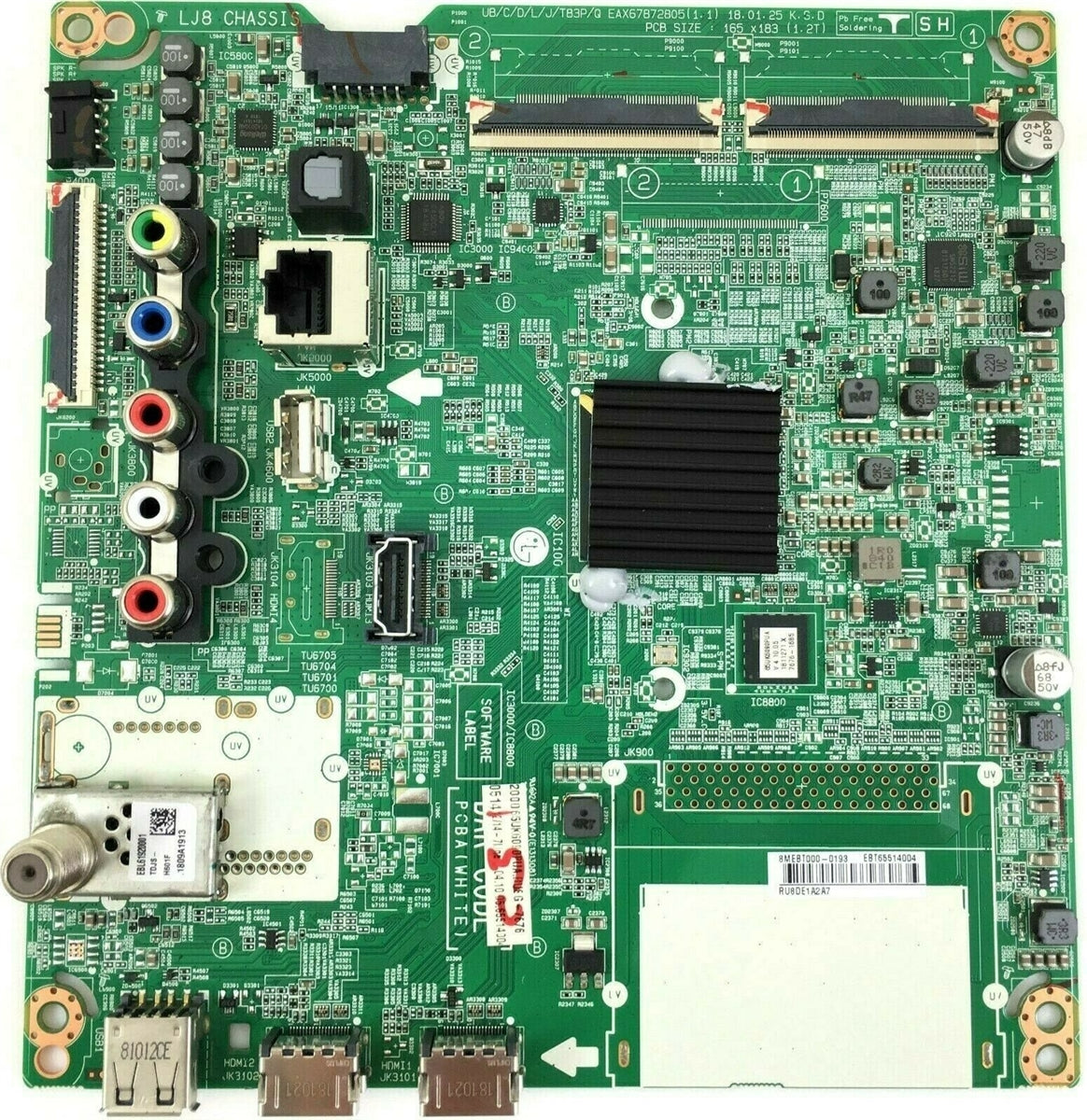 EBT65514004 LG Main Board, EAX67872805(1.1), 8JEBT000, 65UK6090PUA, 65UK6090PUA.BUSGLOR