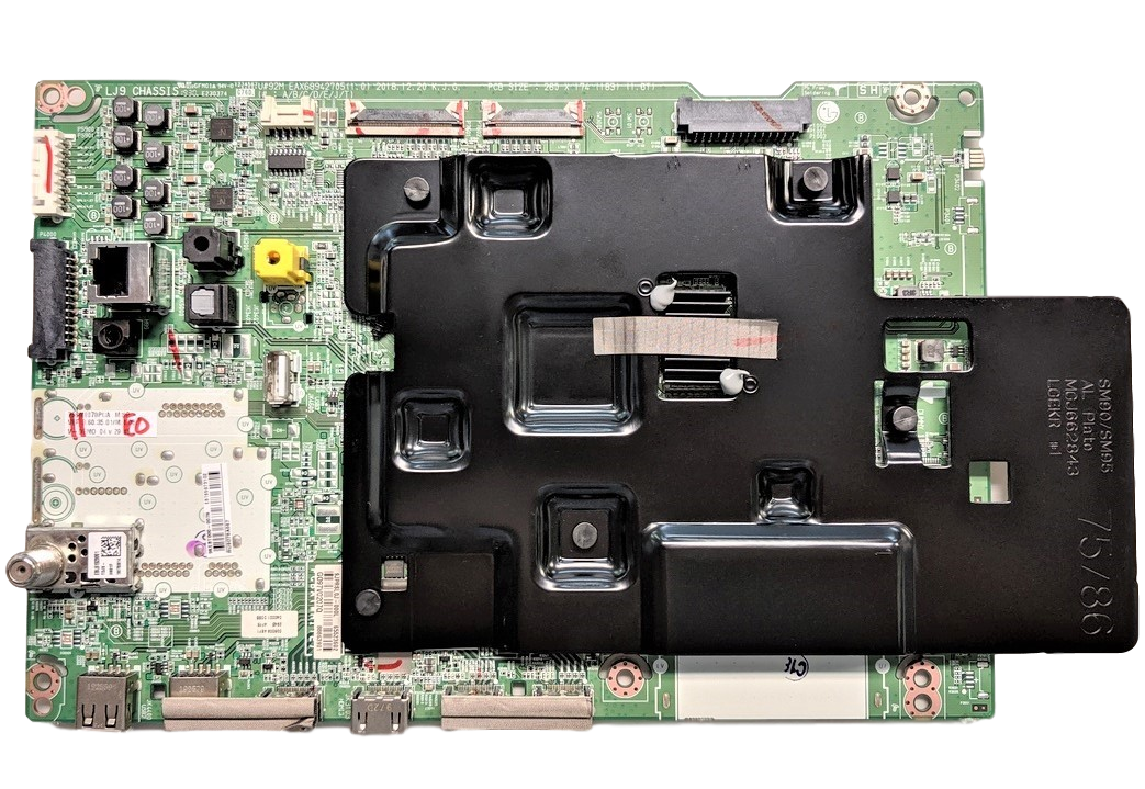 EBT65973102 LG Main Board, 65523602, EAX68942705 (1.0), 75SM9070PUA