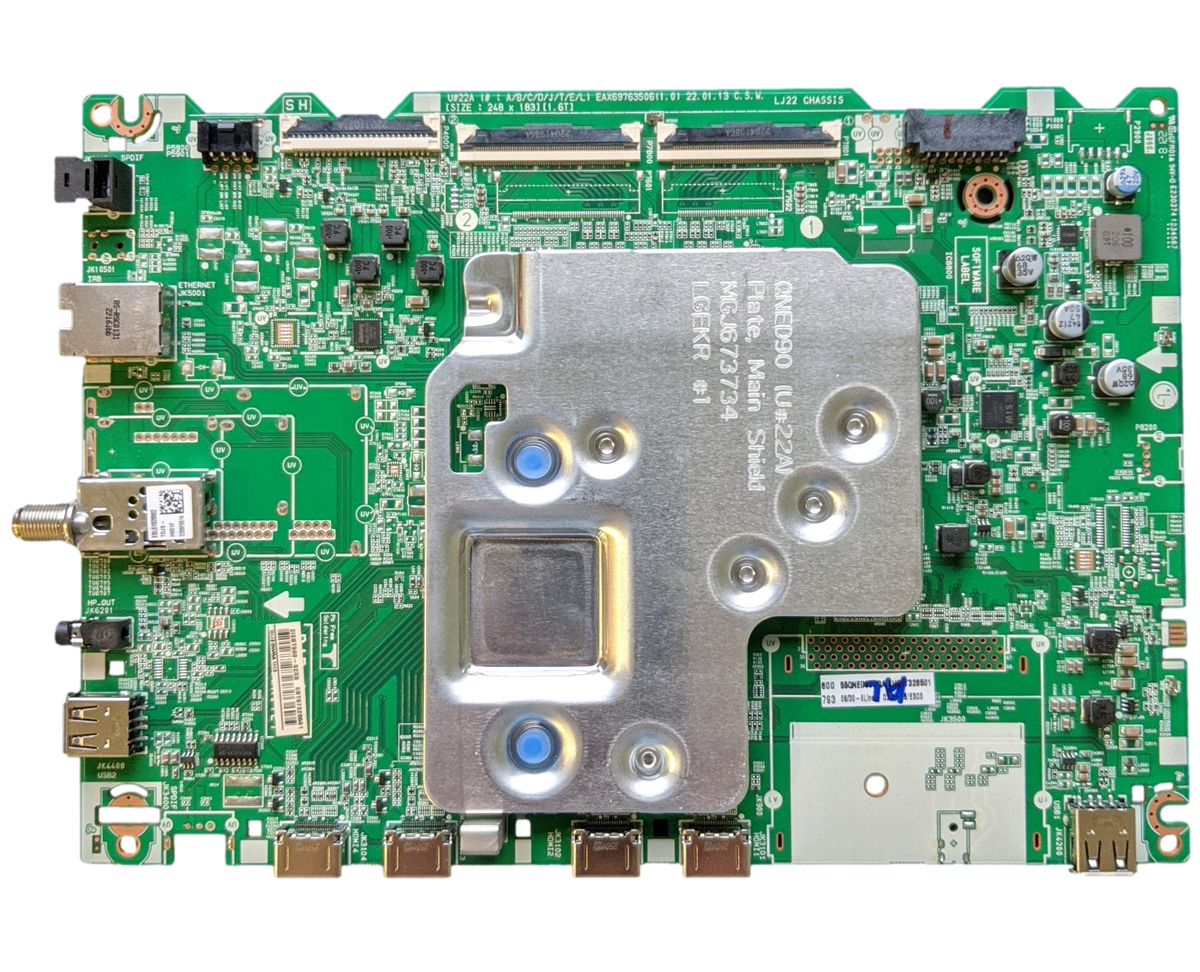 EBT67328501 LG Main Board, EAX69763506(1.0), 55QNED80UQA, 55QNED80UQA.BUSYLJR