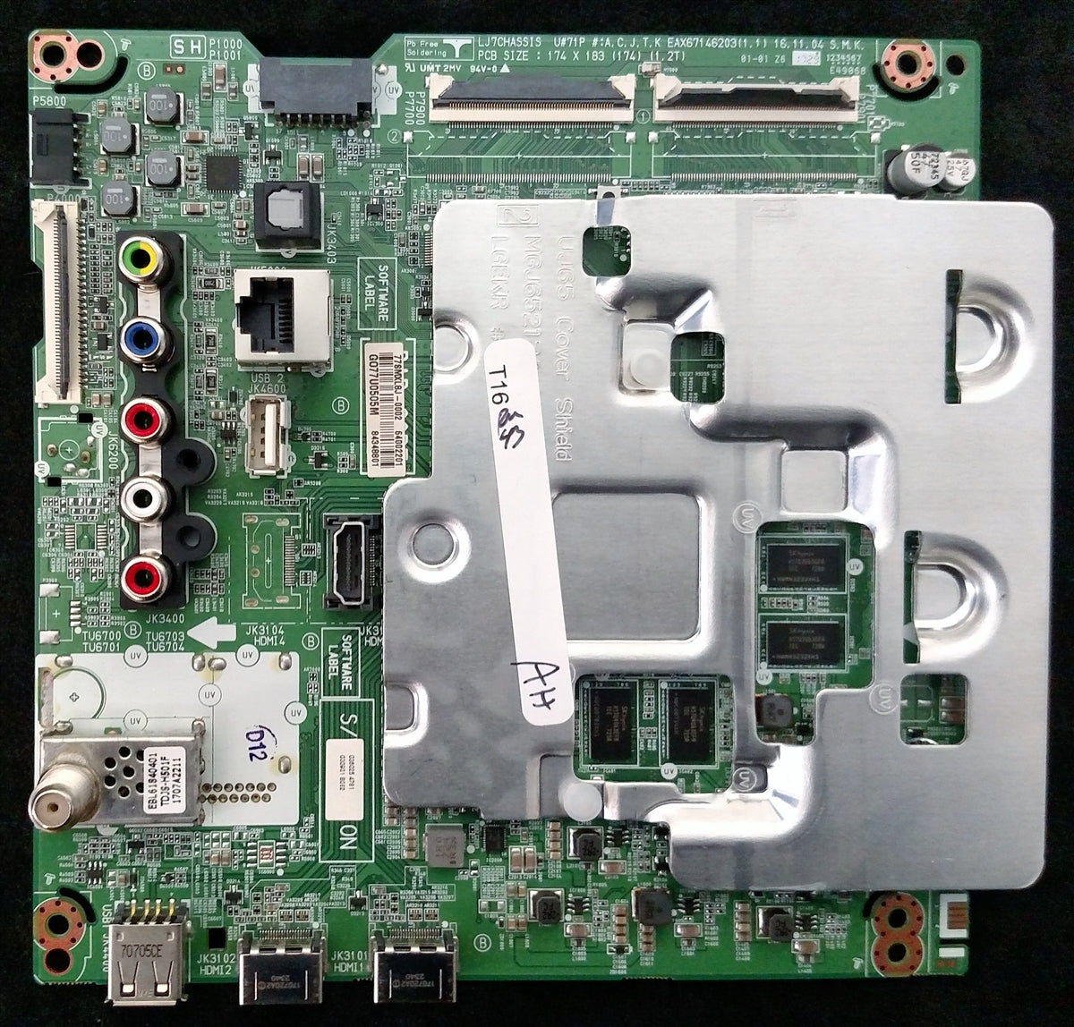 EBU64002201 LG Main Board, EAX67146203(1.1), EBU64002201, 77SMXL8C, 43UJ6300-UA