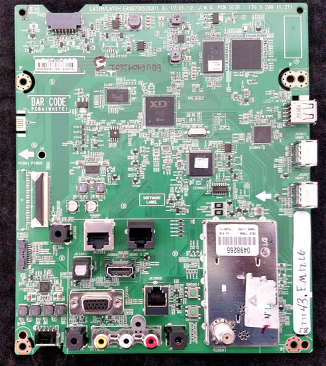 EBU64042602 LG Main Board, EAX67305203(1.0), 761L001V, 43LV570H