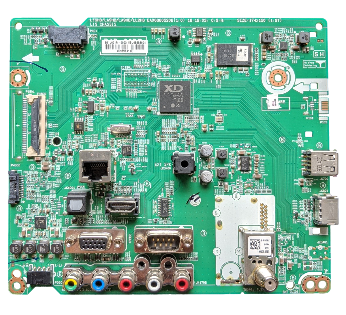 EBU65583004 LG Main Board, EAX68805202(1.0), 47LA6200-UA