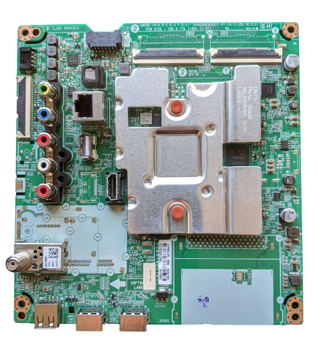 EBU66487001 LG Main Board, 66487001, 34316001, EAX69083603(1.0), 50UN6955ZUF, 50UN6955ZUF.AUSWLJM