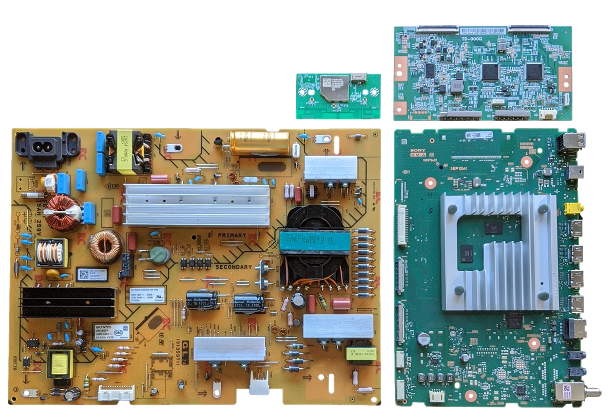 KD-65X85K Sony TV Repair Parts kit, A-5042-692-A Main Board, 1-013-509-21 Power Supply, 1-014-115-21 T-Con, 1-005-419-32 Wifi, KD-65X85K
