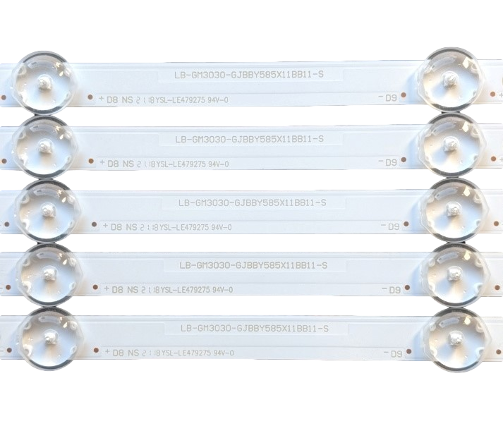 LB-GM3030-GJBBY585X11BB11-S (BL177) [5 Strips] Insignia Backlight Strips, NS-58F301NA22 Backlight Strips, NS-58F301NA22