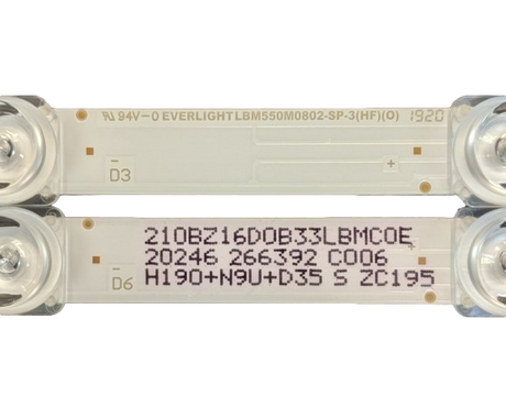 LBM550M0802-SP-3 Vizio Backlight Strips, LBM550M0802-SP-4, 210BZ16D0B33LBM, V555-H1 Backlights, V555-H11 Backlights, V555-G1 Backlights, V555-H1, V555-H11, V555-G1, V585-H11