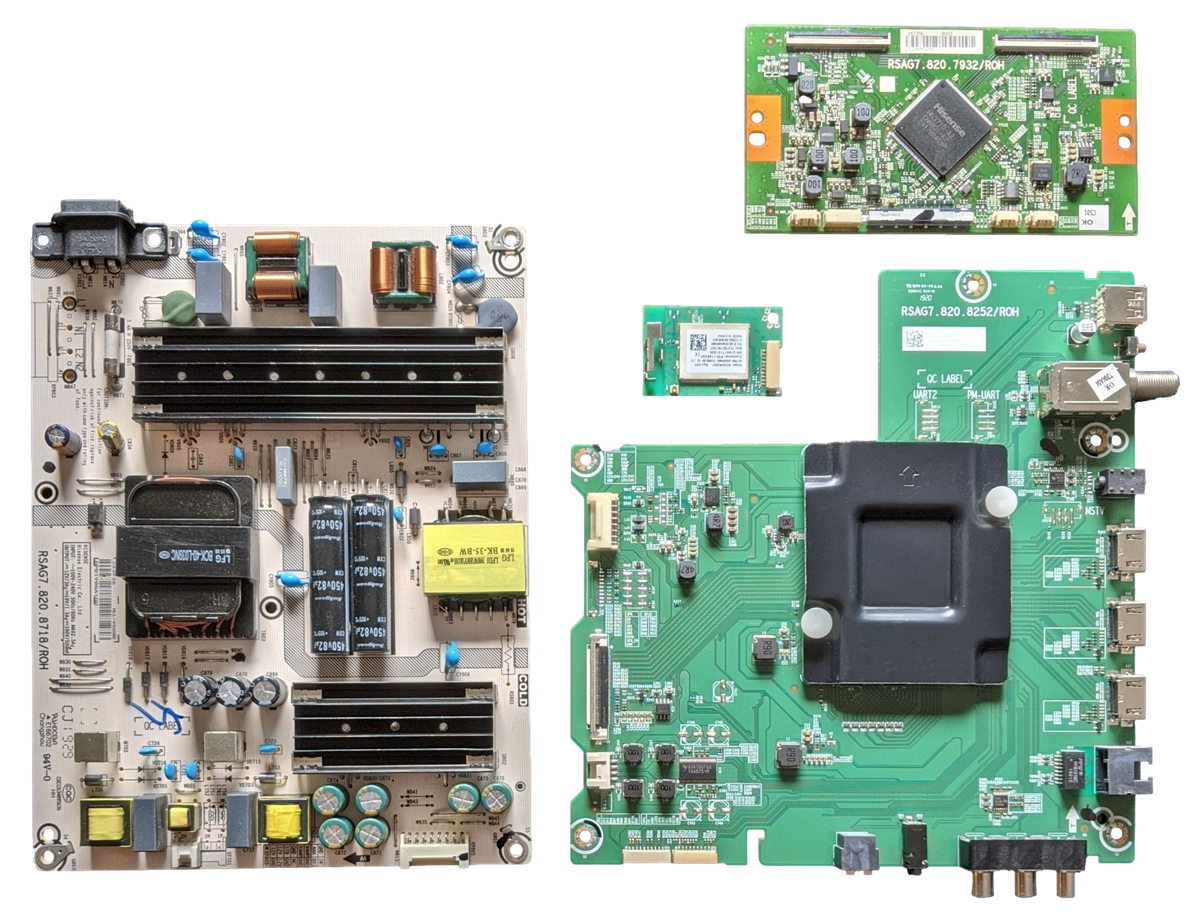 LC-55LBU711U Sharp TV Repair Parts Kit, 253012 Main Board, 243936 Power Supply, 247356 T-Con, 1196330 Wifi, LC-55LBU711U