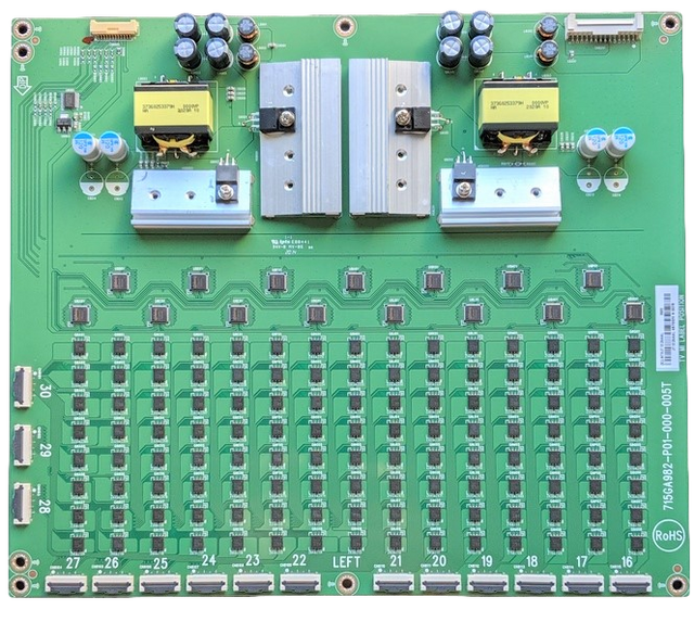 LNTVJT12ZAAAL VIZIO Left LED Driver, 715GA982-P01-000-005T, (X)LNTVJT12AAAL, P75QX-H1