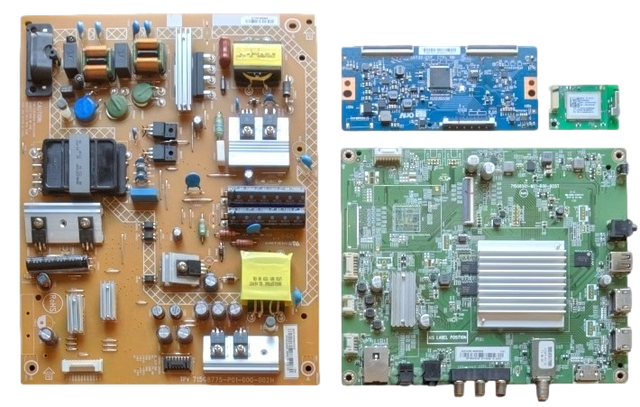 NS-50DR620NA18 Insignia TV Repair Parts Kit, 756TXHCB01K0420 Main Board, PLTVGY401XAS2 Power Supply, 55.50T32.C13 T-Con, 317GAAWF656TCL Wifi, NS-50DR620NA18