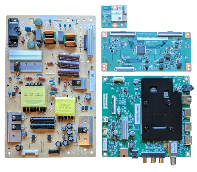 NS-50F301NA22 Insignia TV Repair Parts Kit, 756TXLCB02K082000X Main Board, PLTVJY301XXGFCU Power Supply, STCON495G T-Con, 317GWFBT667WNC Wifi, NS-50F301NA22