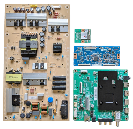 NS-65DF710NA21 Insignia TV Repair Parts Kit, 756TXKCB02K035 Main Board, PLTVJI251XXB3 Power Supply, 55.65T55.C19 T-Con, 317GWFBT667WNC Wifi, Rev A, NS-65DF710NA21