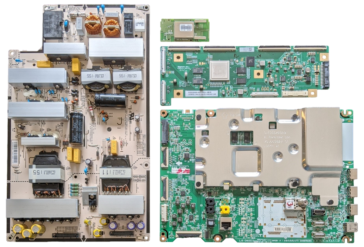 OLED55B9PUA LG TV Repair Parts Kit, EBT65992903 Main Board, EAY65170401 Power Supply, 6871L-6034A T-Con, EAT64454801 Wifi, OLED55B9PUA