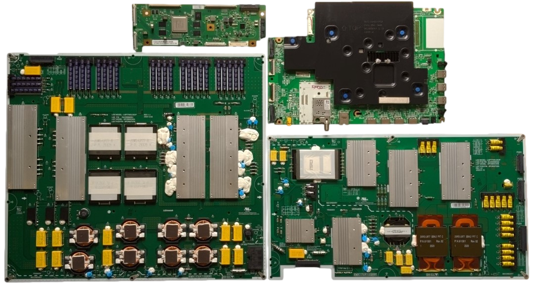 OLED77GXPUA LG TV Repair Parts Kit, EBT66432303 Main, EAY65689321 Power, EAY65689322 Power, EAT65148701 T-Con, OLED77GXPUA.BUSWLJR