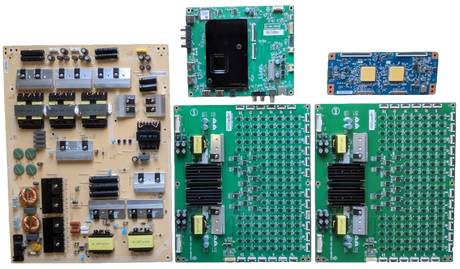 P75Q9-H1 Vizio TV Repair Parts Kit, 756TXKCB02K018 Main Board, ADTVJ1845ABT Power Supply, 55.75T08.C07 T-Con, LNTVJT12ZAAAJ LED Driver, LNTVKT12ZAXAJ LED Driver, P75Q9-H1