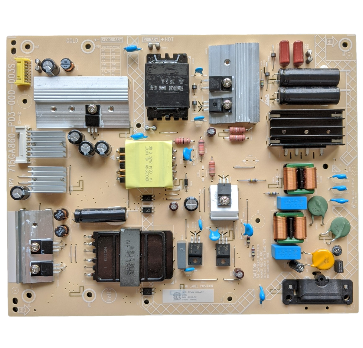 PLTVMM181XAC2 VIZIO Power Supply Board, 2220, MM181XAC2, 715GA860