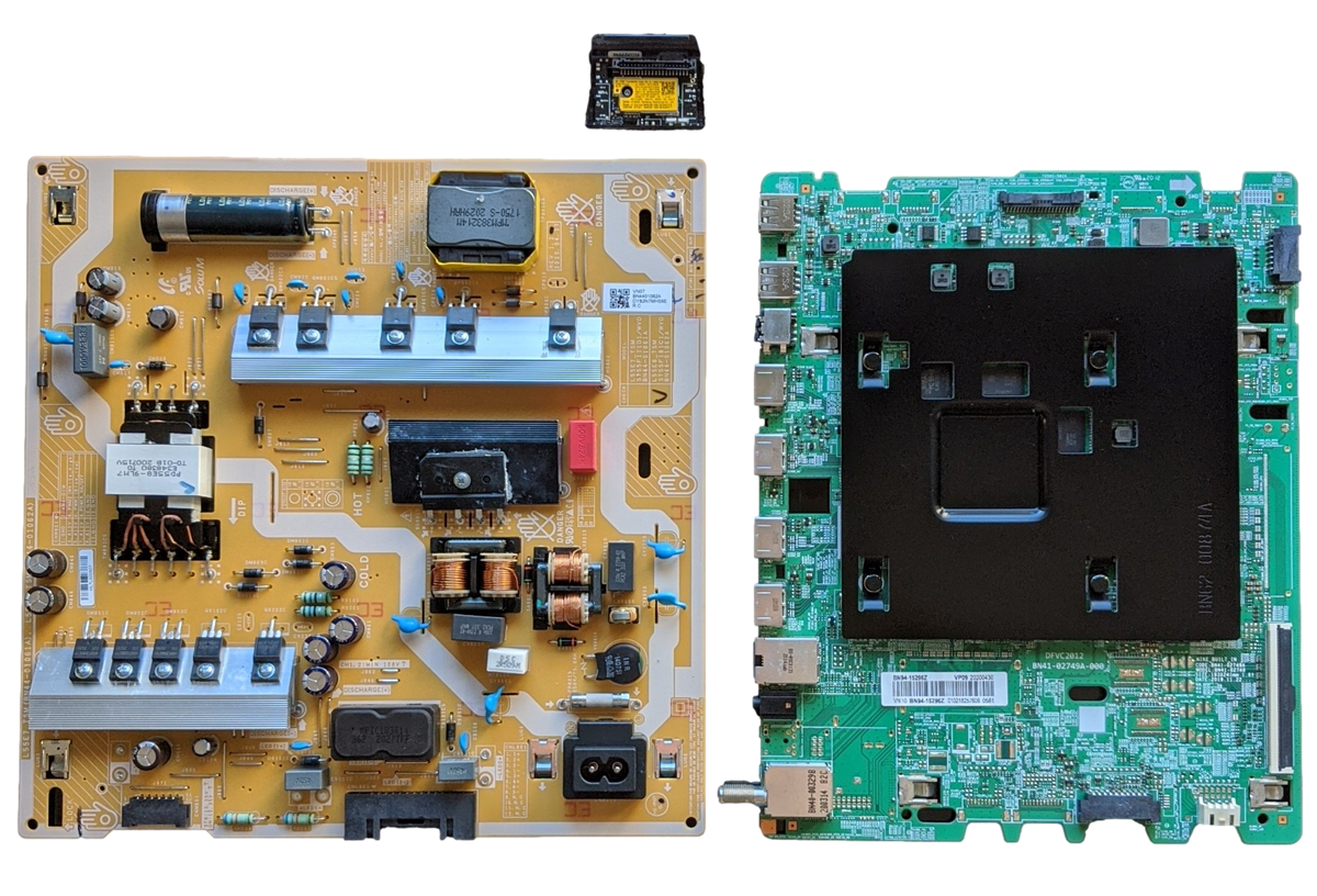 QN55Q70TAFXZA Samsung TV Repair Parts Kit, BN94-15296Z Main Board,  BN44-01062A Power Supply, BN59-01338A Wifi, QN55Q70TAFXZA, QN55Q70TAFXZA  FB03