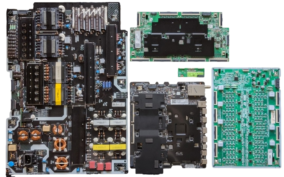 QN65Q800TAFXZA Samsung TV Reapir Parts Kit, BN94-15245E Main Board, BN44-01073A Power Supply, BN95-06565A T-Con, BN44-01068A LED Driver, BN59-01333A Wifi, FA01, FF02, FK04, QN65Q800TAFXZA