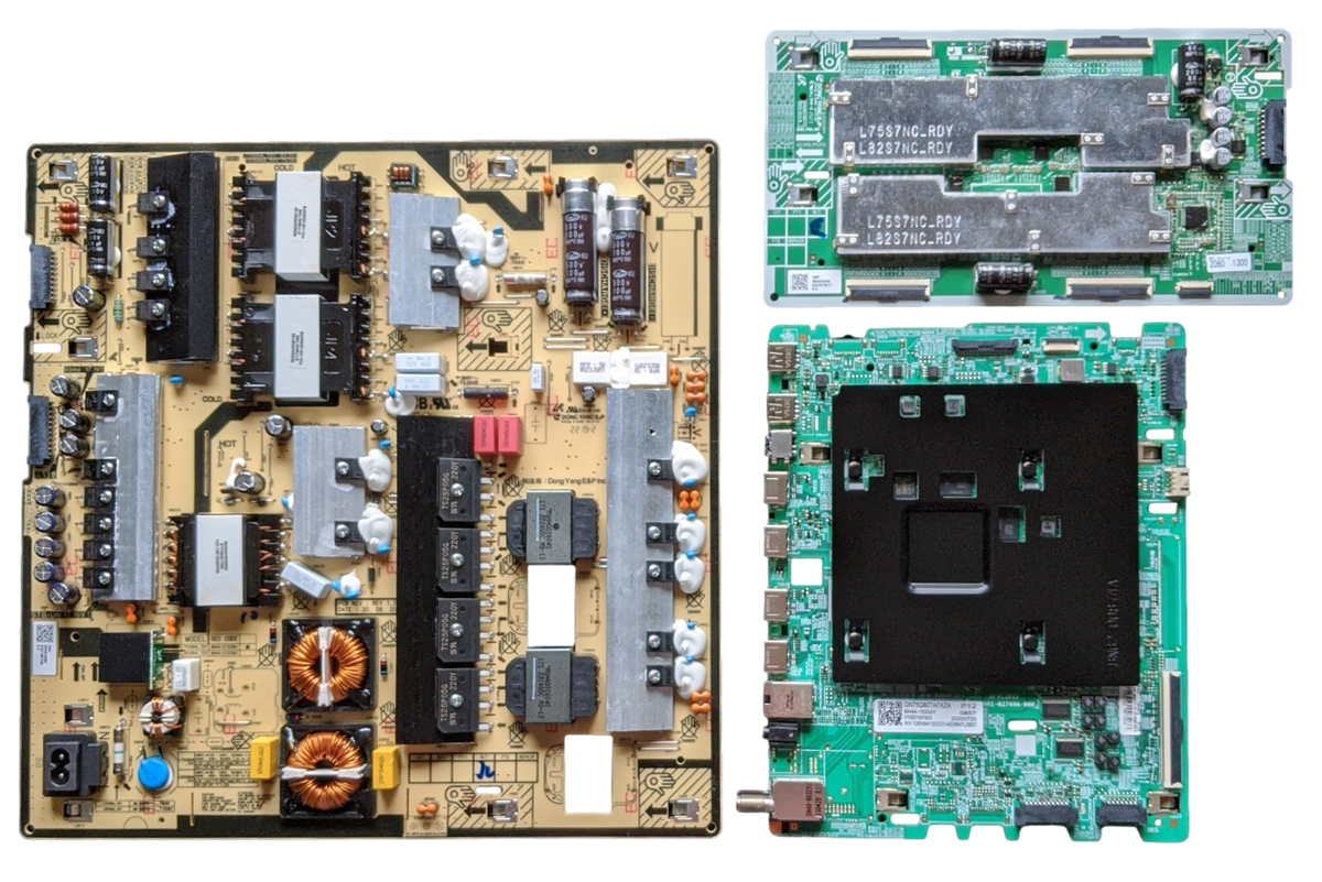 QN75Q8DTAFXZA Samsung TV Repair Parts Kit, BN94-15333Y / BN94-15333Q Main Board, BN44-01038A Power Supply, BN44-01040A LED Drivet, QN75Q8DTAFXZA