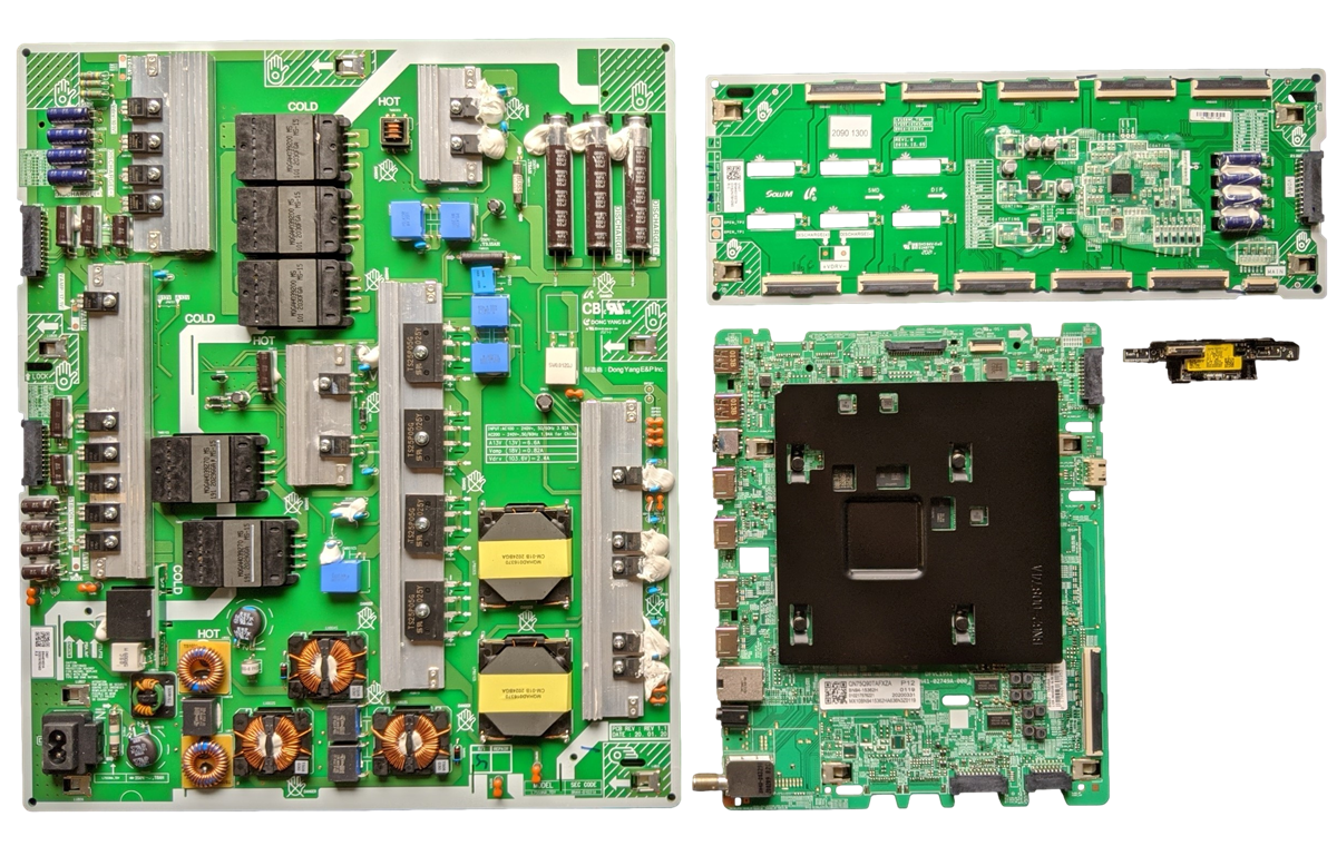 QN75Q90TAFXZA Samsung TV Repair Parts Kit, BN94-15362H Main Board, BN44-01031A Power Supply, BN44-01037A LED Driver, BN59-01340A Wifi, QN75Q90TAFXZA