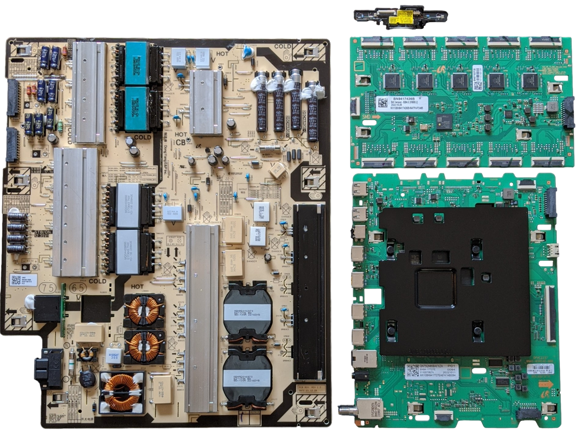 QN75QN85BAFXZA Samsung TV Repair Parts Kit, BN94-17727E Main Board, BN44-01168A Power Supply, BN94-17426B LED Driver, BN59-01397A Wifi, QN75QN85BAFXZA