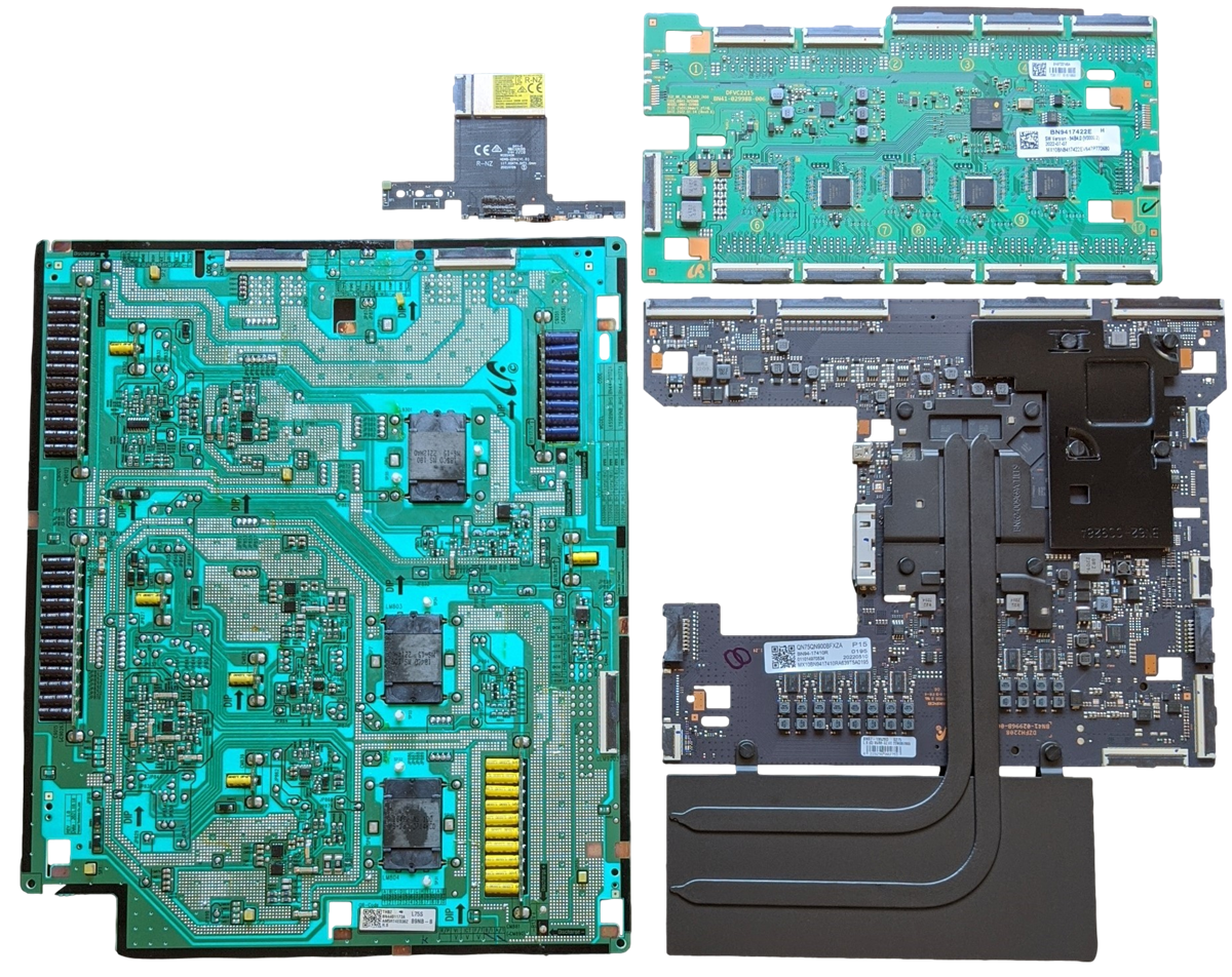 QN75QN900BAFXZA Samsung TV Repair Parts Kit, BN94-17410R Main Board, BN44-01173A Power Supply, BN94-17422E LED Driver, BN59-01394A Wifi, AE02, QN75QN900BFXZA