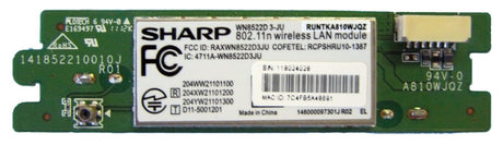 RUNTKA810WJQZ Sharp TV Module, Wi-Fi board, 141852210010J, LC-70LE633U, LC-60LE832U