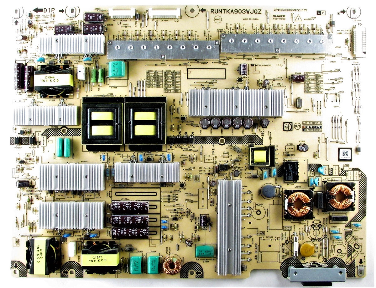 RUNTKA903WJQZ Sharp TV Module, power supply, PSD-0863, QPWBS0398SNPZ(1Y), LC-80LE632U