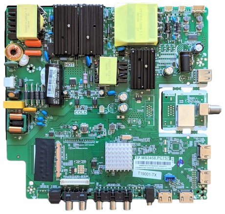 T19001-TX Onn Main Board, T19001-TX, TP.MS3458.PC757, 317GAAMB975CVT0030, H19010135, ONA55UB19E06