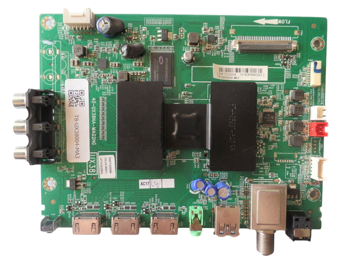 T8-UX38004-MA6 Insignia Main Board, MA6 Main, 40-UX38NA-MAG2HG, UX38004-MA6, NS-48DR510NA17, NS48DR510NA17