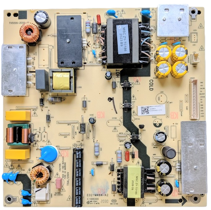 TV5006-ZC02-16 Onn Power Supply, TV5006-ZC02-16, 20200821, M04/2130002450/13, 1010424009, E021M494-A2, 100012585, LT-49MA875