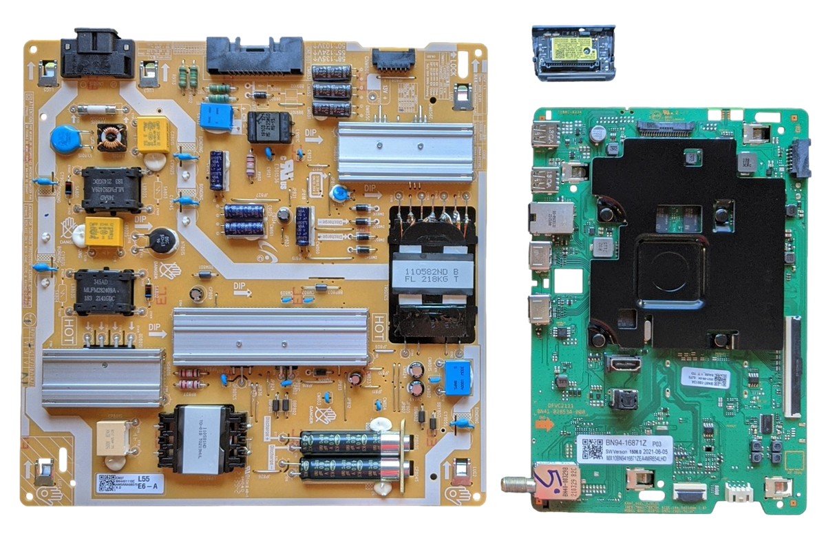 UN50AU8000FXZA Samsung TV Repair Parts Kit, BN94-16871Z Main Board, BN44-01110C Power Supply, BN59-01359A Wifi, UN50AU8000FXZA