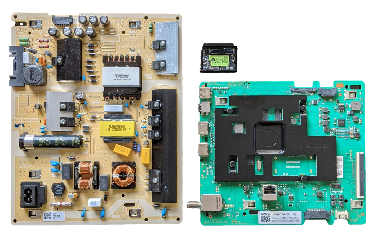 UN65TU7000FXZA Samsung TV Repair Parts Kit, BN94-17478C Main Board, BN44-01055A Power Supply, BN59-01341B Wifi, UN65TU7000FXZA (BB14)