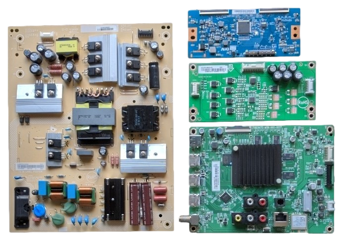 V556-G1 Vizio TV Repair Parts Kit, 756TXICB02K042 Main Board, ADTVI1818XB3 Power Supply, 55.55T32.C28 T-Con, LNTVIW55XAC8 Led Driver, V556-G1