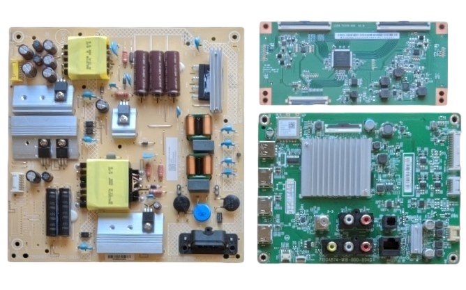 V585-H11 Vizio TV Repair Parts Kit, 756TXKCB02K052 or 756TXKCB02K055 Main Board, ADTVK1812XBJ Power Supply, STCON575G T-Con, V585-H11 LTMDZIMW, V585-H11 LTYDZINX, V585-H11 LTMDZILW
