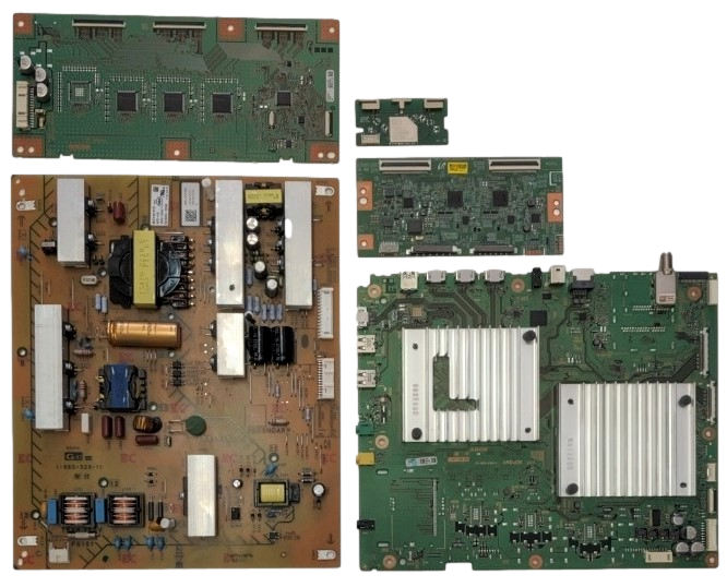 XBR-55X950G Sony TV Repair Parts Kit, XBR-55X950G, A-2229-109-A Main Board, 1-474-715-12 Power Supply, A2228838A LED Driver, LJ94-42711C T-Con, 1-510-061-12 Wifi, XBR-55X950G