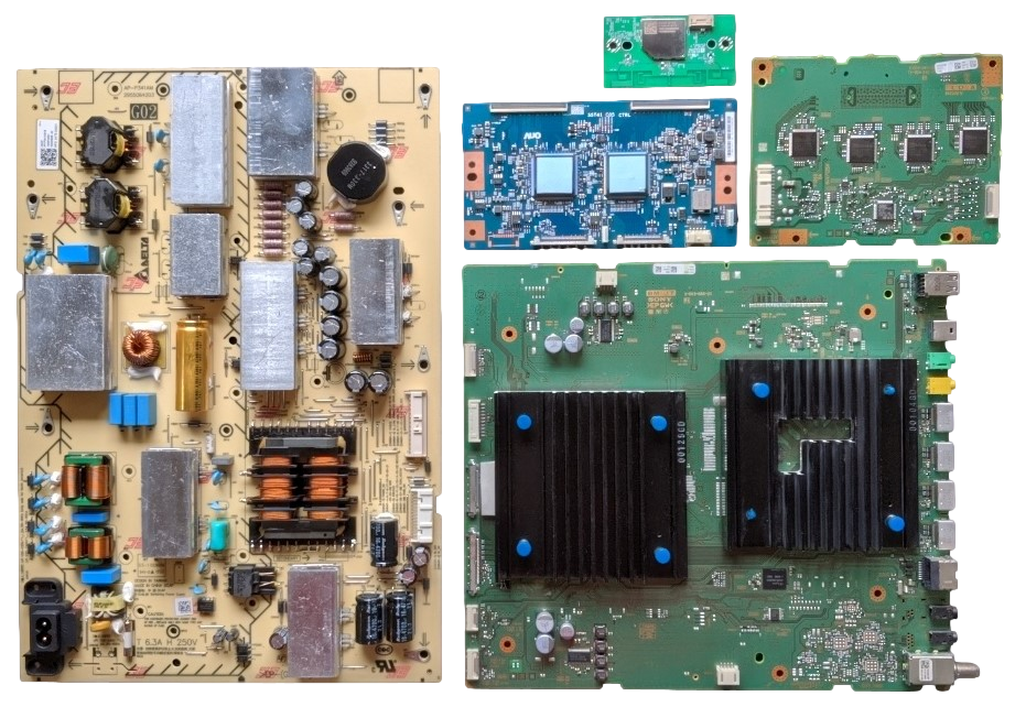 XBR-65X950H Sony TV Repair Parts Kit, A-5011-896-A Main Board, 1-006-108-21 power Supply, 55.65T59.C07 T-Con, A-5016-210-A LED Driver, 1-005-419-11 XBR-65X950H Sony TV Repair Parts Kit, A-5011-896-A Main Board, 1-006-108-21 power Supply, 55.65T59.C07 T-Con, A-5016-210-A LED Driver, 1-005-419-11