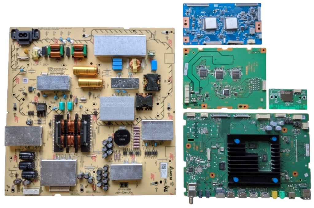 XBR-85X900H Sony TV Repair Parts Kit, A-5014-266-A Main Board, 1-006-109-21 power supply, 55.85T13.C02 T-Con, A5012965A LED Driver, 1-005-419-11 Wifi, XBR-85X900H, XBR-85X90CH