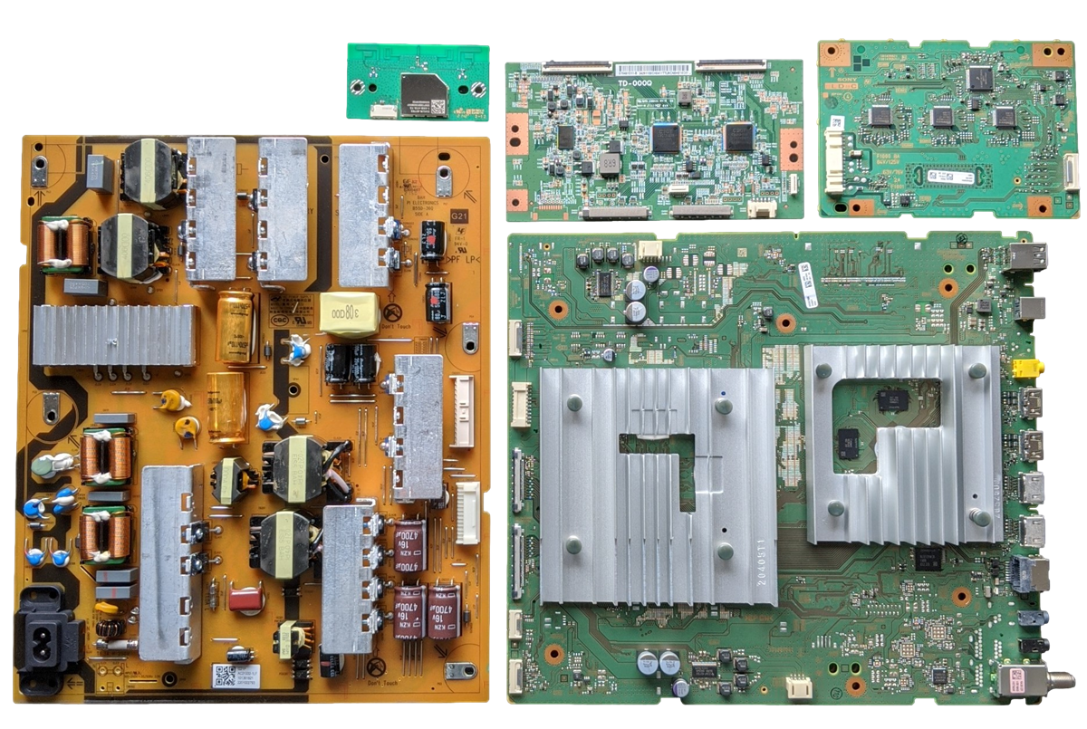 XR-55X90K Sony TV Repair Parts Kit, A-5042-769-A Main Board, 1-013-618-21 Power Supply, 1-014-119-11 T-Con, A-5042-589-A LED Driver, 1-005-419-13 Wifi, XR-55X90K