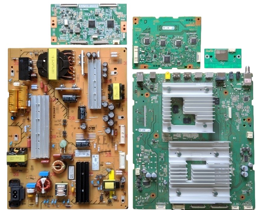 XR-65X90K Sony TV Repair Parts kit, A-5042-769-A Main Board, 1-013-619-42 Power Supply, 1-011-258-11 T-Con, A-5042-592-A LED Driver, 1-005-419-13 Wifi, XR-65X90K