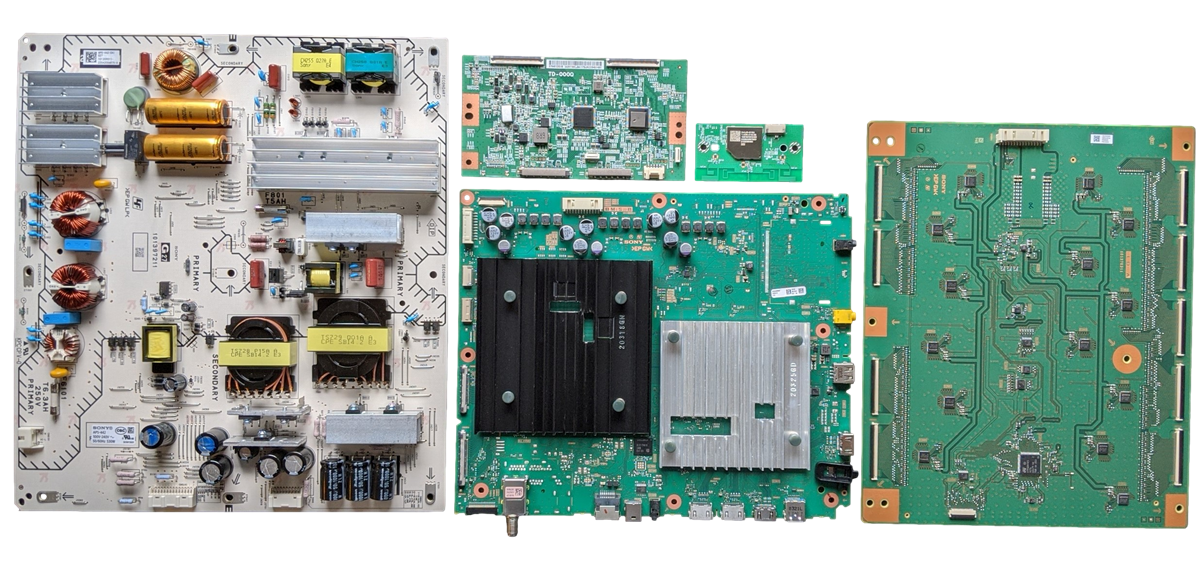 XR-65X95K Sony TV Repair Parts Kit, A-5044-976-A Main Board, 1-013-590-11 
power Supply, 1-013-500-11 T-Con, A-5041-953-A LED Driver, 1-005-419-32 Wifi, XR-65X95K