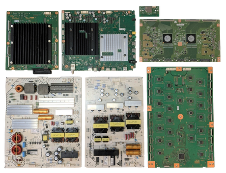 XR-75Z9J Sony TV Repair Parts Kit, A-5026-241-A Main Board, 1-006-772-21 Power Supply, 1-006-773-21Power Supply, A-5026-717-A ONT2, 1-011-544-11 T-Con, A-5027-231-A LED Driver, 1-005-419-12 Wifi, XR-75Z9J