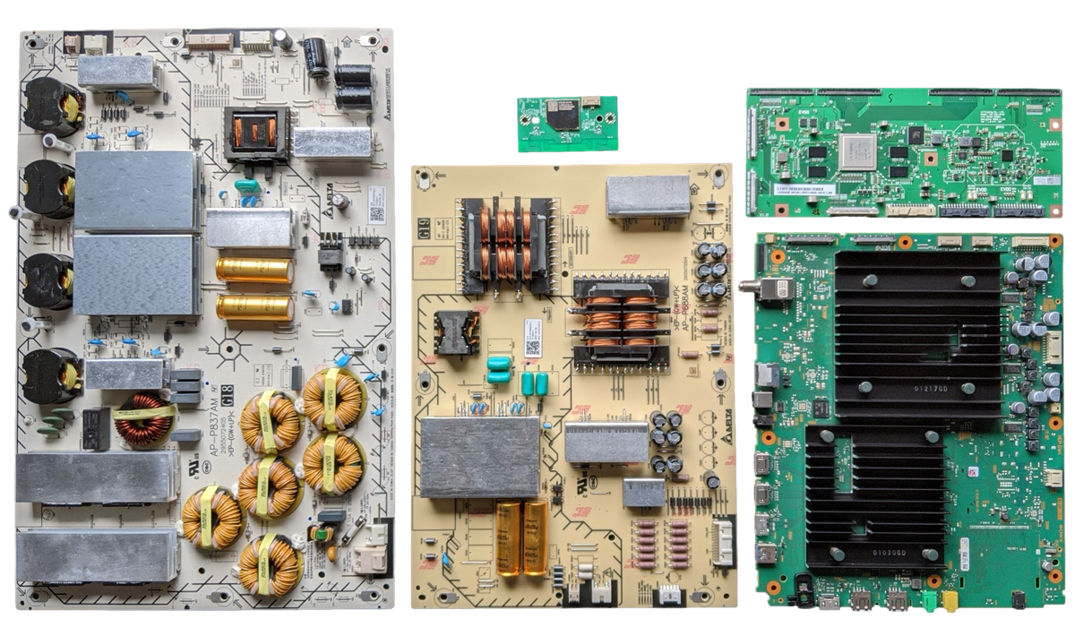 XR-83A90J Sony TV repair Parts Kit, A-5026-252-A Main Board, 1-010-553-11 Power Supply, 1-010-554-11 Power Supply, 6871L-6720A T-Con, 1-005-419-12 Wifi, XR-83A90J