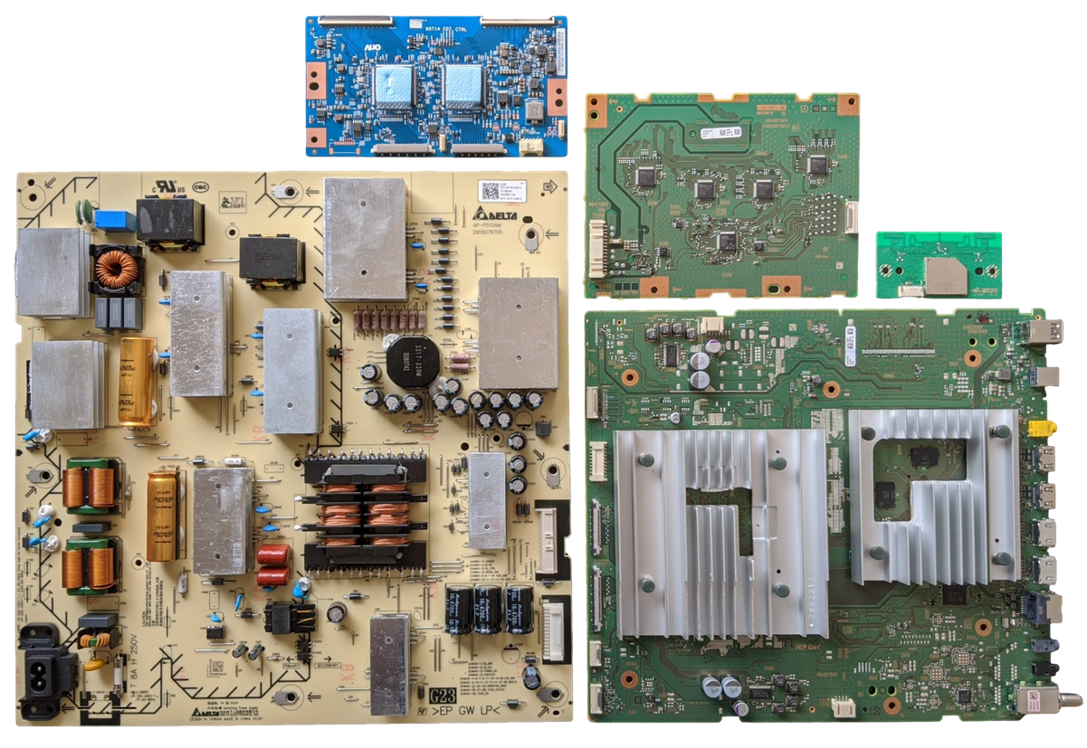 XR-85X90K Sony TV Repair Parts Kit, A-5042-769-A Main Board, 1-013-620-41 Power Supply, 1-014-131-11 T-Con, A-5039-794-A LED Driver, 1-005-419-13 Wifi, XR-85X90K